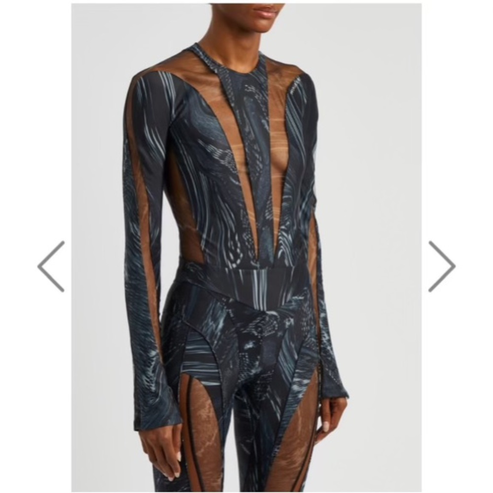 Mugler body suit and leggings size uk 36 compared to size small